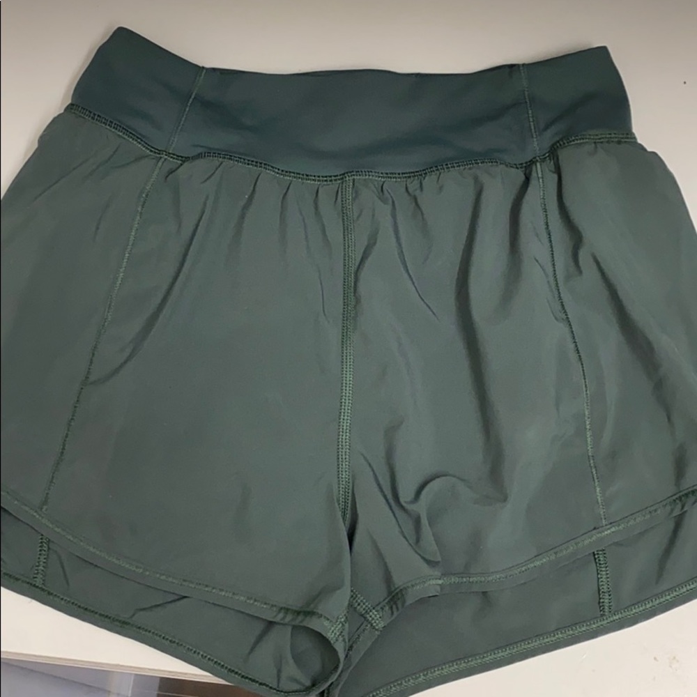 Lululemon High Waisted Green Shorts